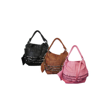 Studded Tutu Leather Handbag (#1720-012)