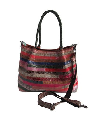 Amerileather Everly Animal Print Rainbow Handbag (#1926-9)