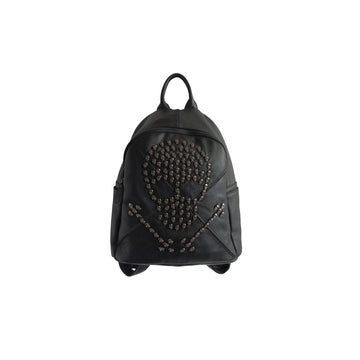 Amerileather Joreah Black Leather Backpack (#1941-0)