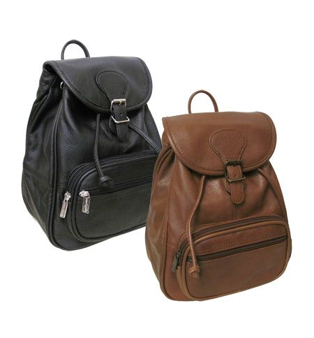 AmeriLeather Leather Backpack - Brown AmeriLeather Leather Backpack - Brown