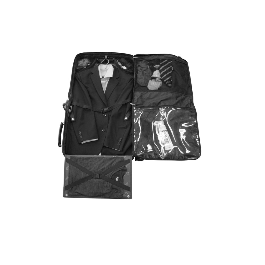 Amerileather Black Leather Novix Gament Bag (#2460-0)