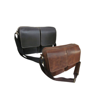 Dual Flap Leather Brief (#2830-02)