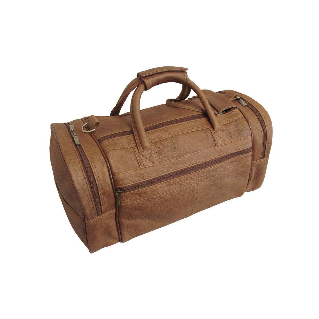 Amerileather Distressed Brown Leather 20-inch Dual Zippered Duffel (#3704-2)