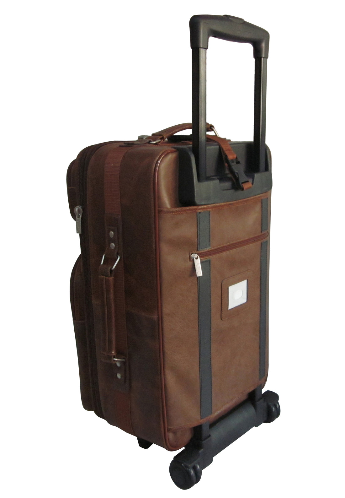 Amerileather Waxy Brown Leather 22" Expandable Pullman (#8001-4)