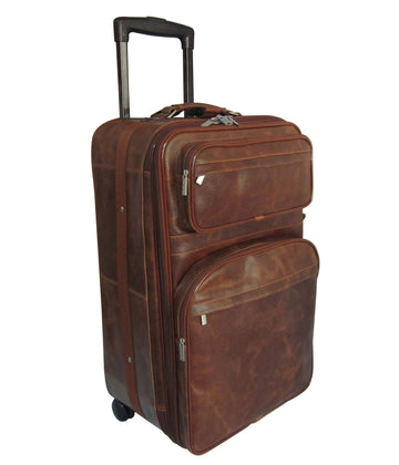 Amerileather Black Leather 22" Expandable Pullman (#8001-4)