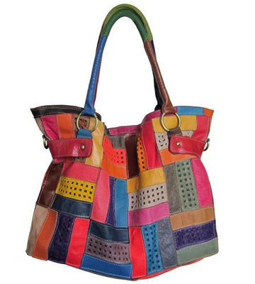 Amerileather Rainbow Mazy Tote Bag (#1770-9)