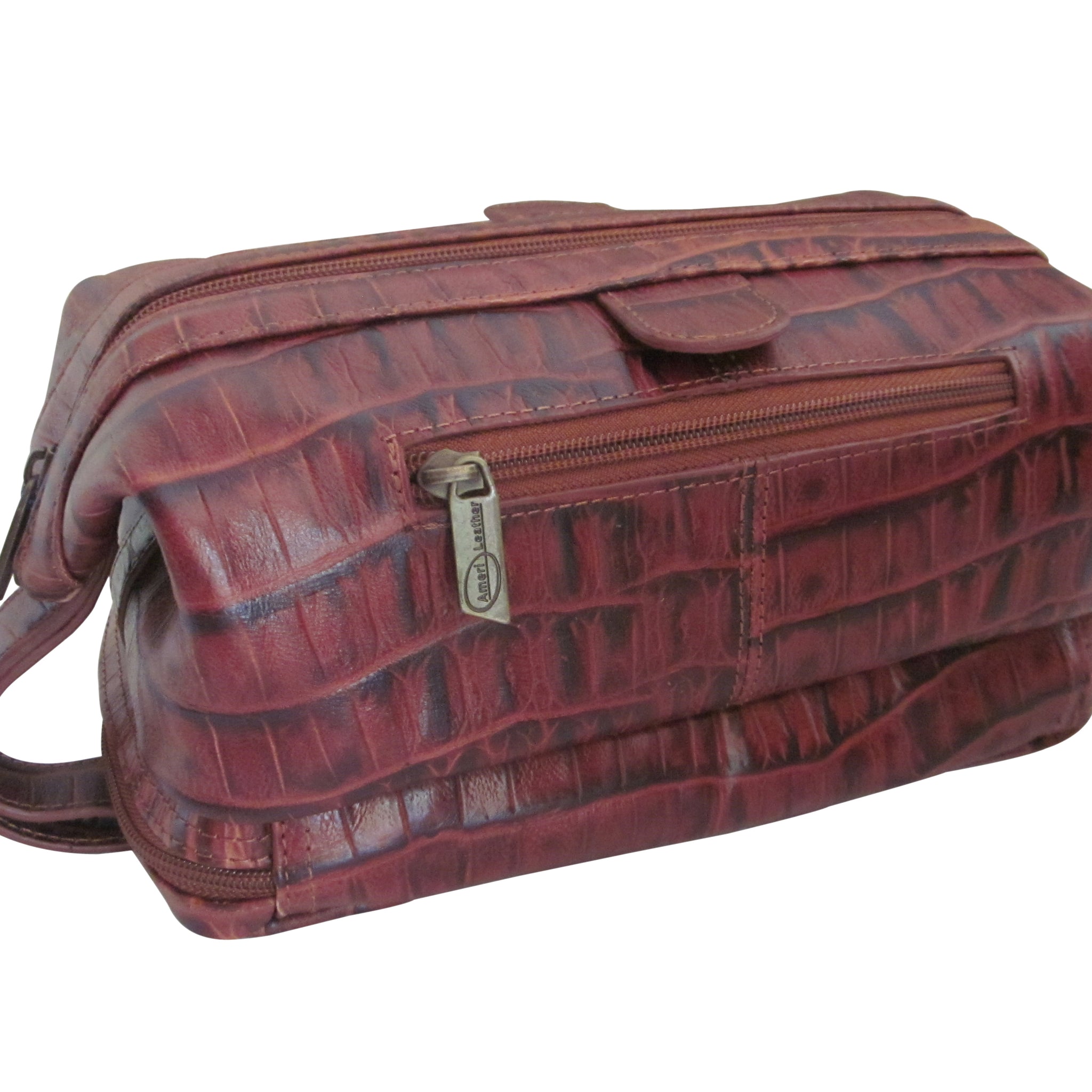 Amerileather Printed Leather Toiletry Bag (#36-23)