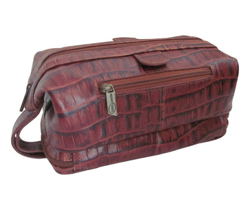 Amerileather Printed Leather Toiletry Bag (#36-23)
