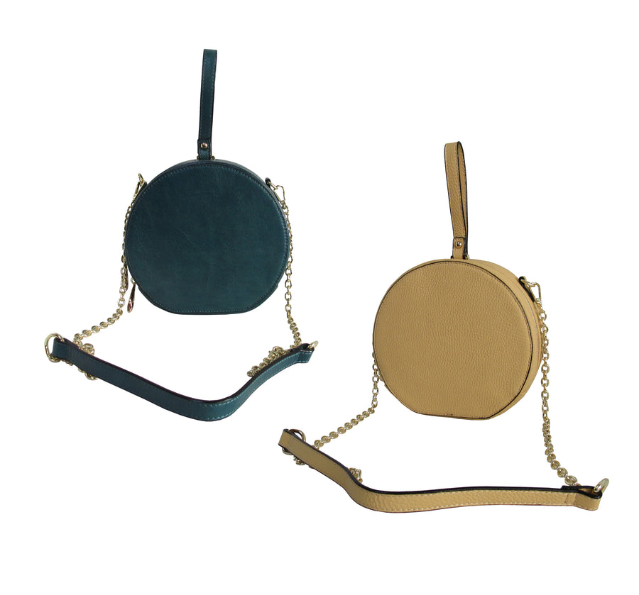 Amerileather Marcie Round Leather Shoulder Bag (#1236-578)