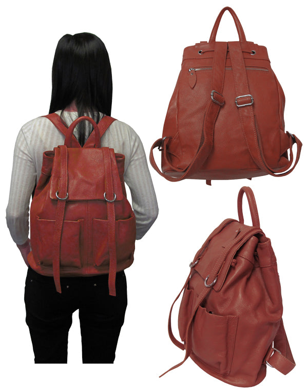 amerileather ladies leather backpack Amerileather Chief Backpack Off-White