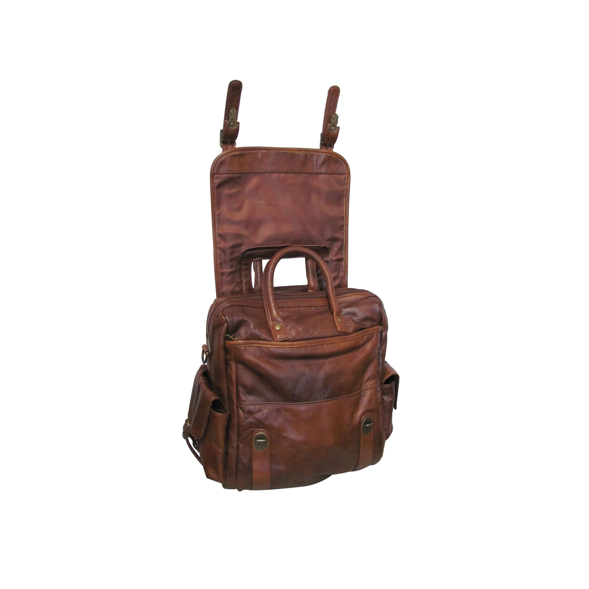 Leather Three Way Backpack (#1516-02) Leather Three Way Backpack (#1516-02)