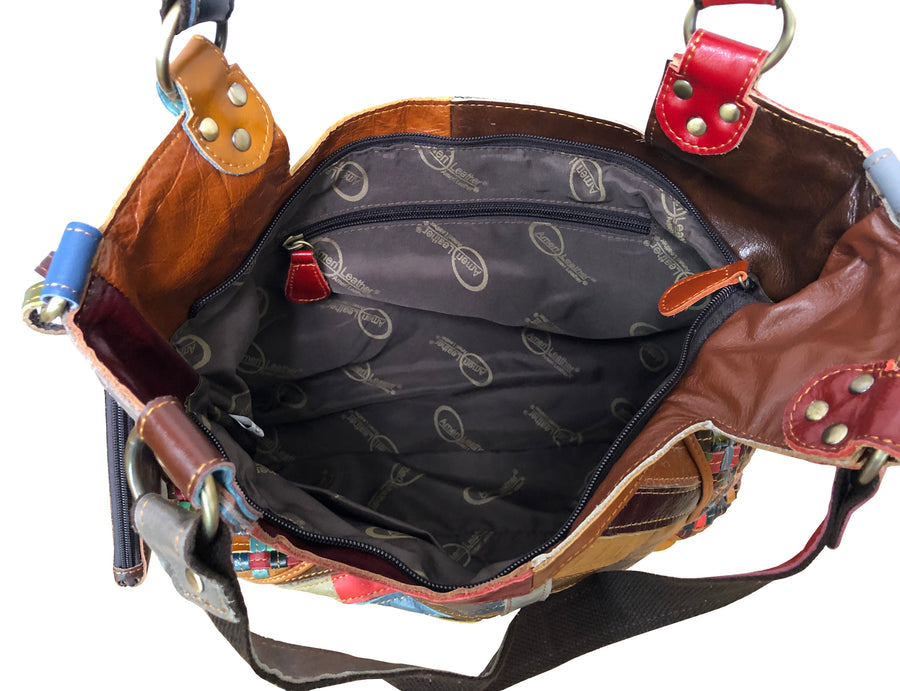 Amerileather Hazelle Leather Handbag/Shoulder Bag (#1703-9)