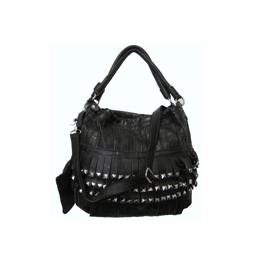 Studded Tutu Leather Handbag (#1720-012)