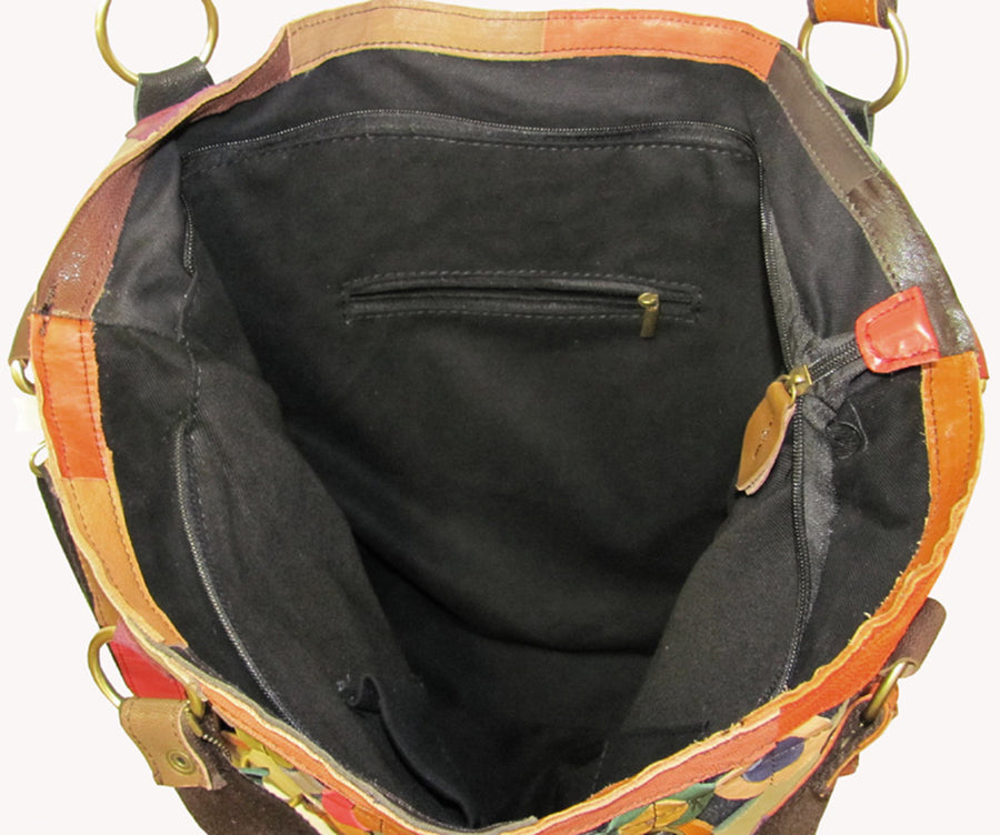 Multi-Colored Lloyd Leather Tote (#1730-9)