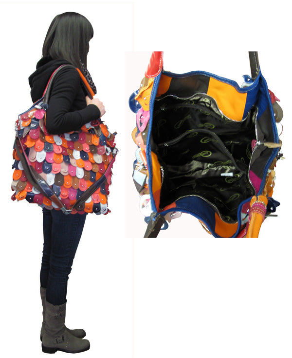 Amerileather Rainbow Peacock Handbag (#1762-9)