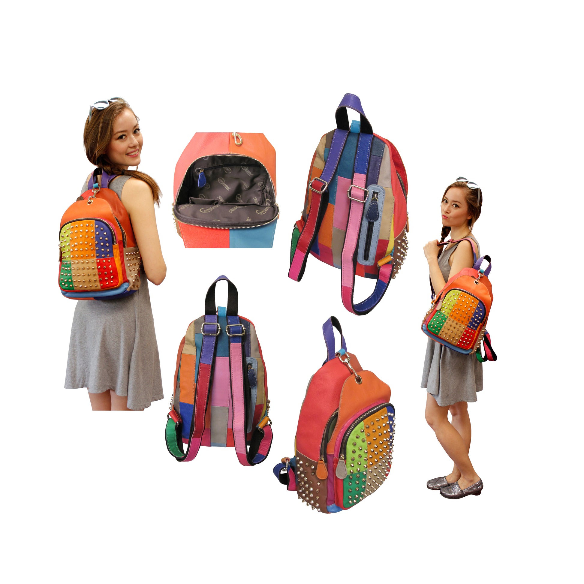 amerileather traditional leather backpack Amerileather Borka Leather Backpack (#1782-9)