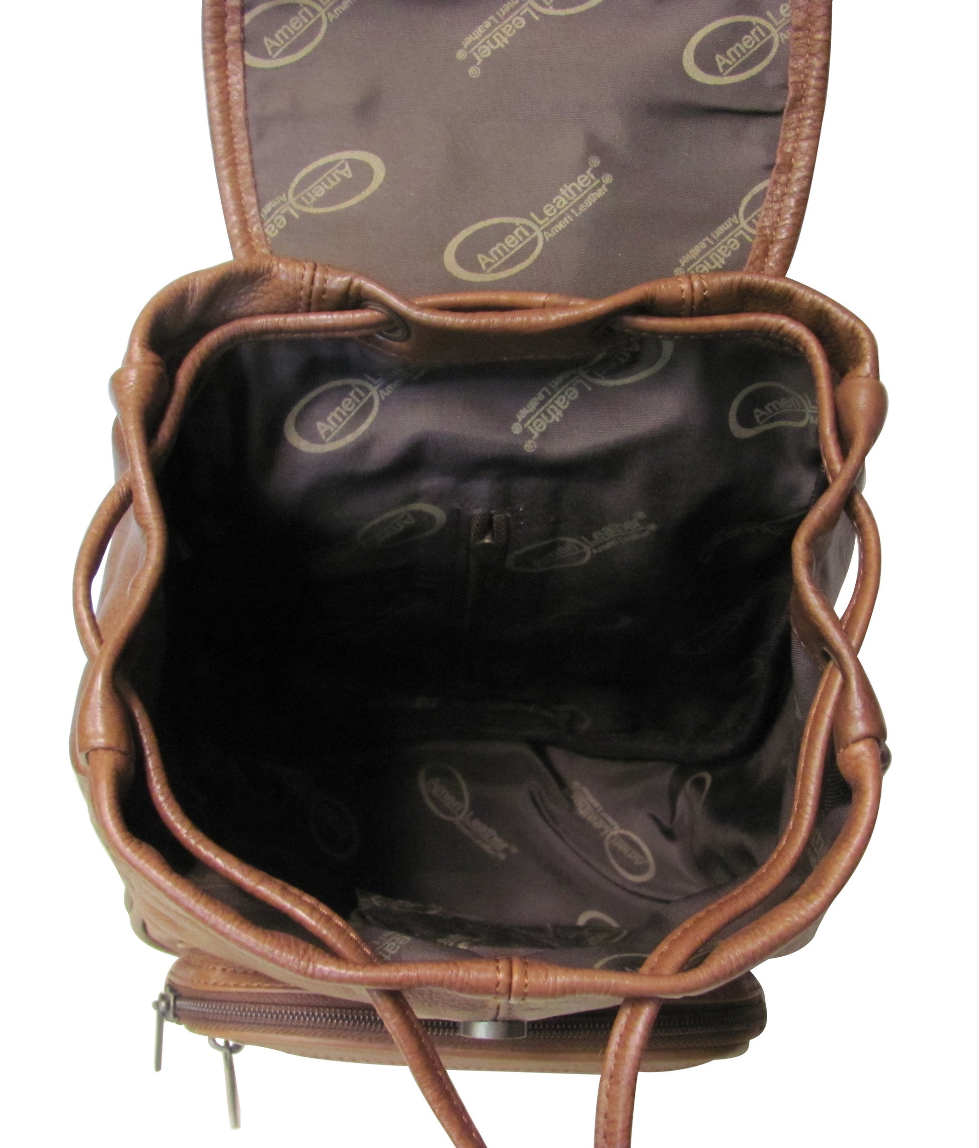 amerileather jumbo leather backpack with adjustable shoulder straps Ladies' Leather Backpack (#1820-02)