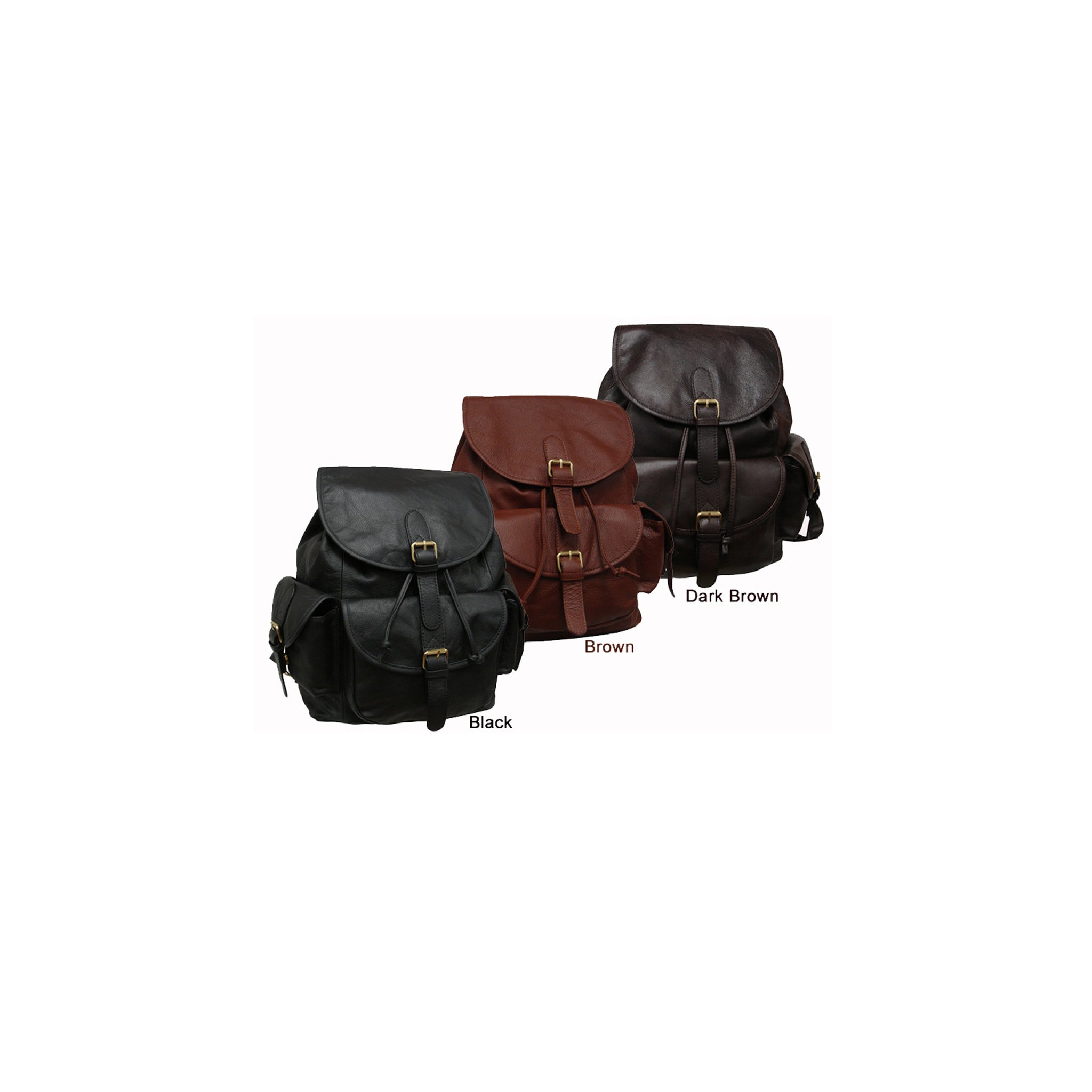 amerileather leather backpack Amerileather Urban Buckle-Flap Backpack (#1822-024)