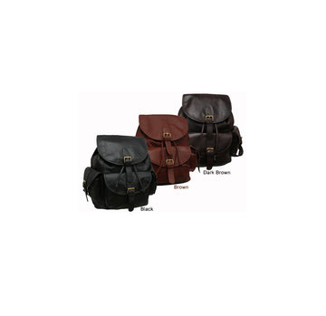 amerileather ladies leather backpack Amerileather Urban Buckle Flap Backpack; Dark Brown