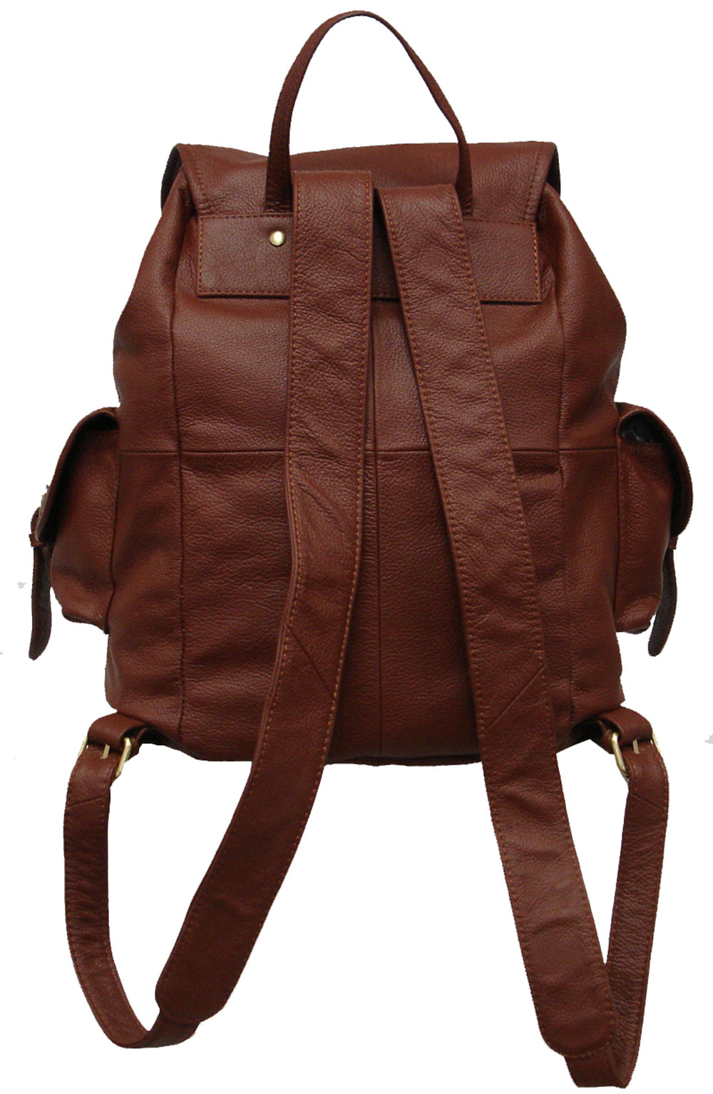 Amerileather Urban Buckle Flap Backpack; Dark Brown Amerileather Urban Buckle Flap Backpack; Dark Brown