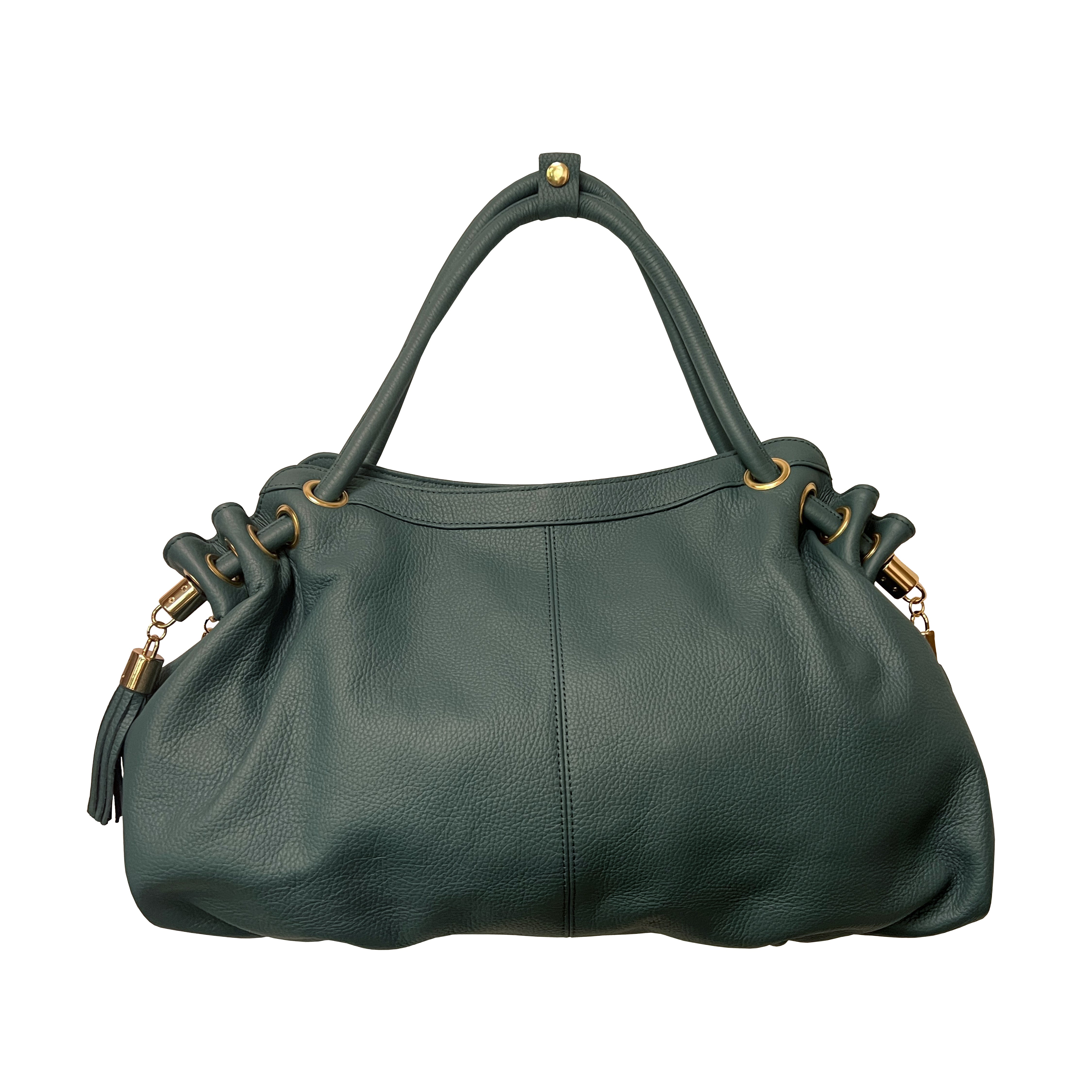 極美品Ameri  MEDI LEATHER GATHER MINI BAG Ameri（アメリ）の「MEDI LEATHER GATHER MINI BAG（ハンドバッグ