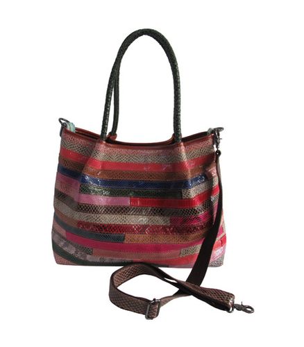 Amerileather Everly Animal Print Rainbow Handbag (#1926-9)