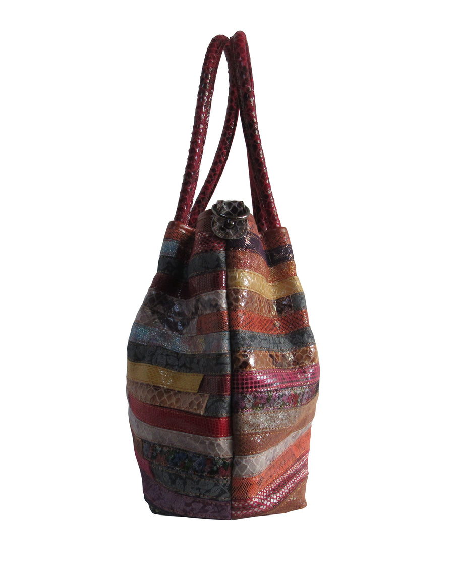 Amerileather Everly Animal Print Rainbow Handbag (#1926-9)