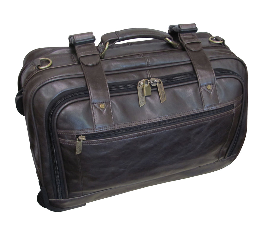 Amerileather Etta Leather Duffel On Wheels (#2218-4)