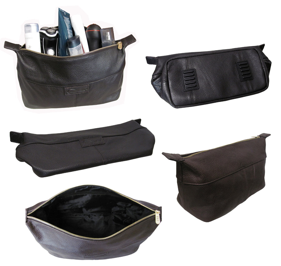 Amerileather Madison Leather Toiletry Bag (#23-024)