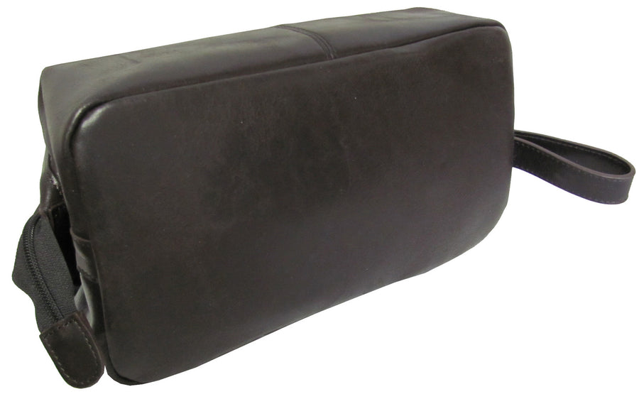Amerileather Zip Top Leather Toiletry Bag (#24-04)