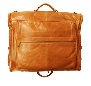 Amerileather Brown Leather Three-suit Garment Bag (#2435-2)