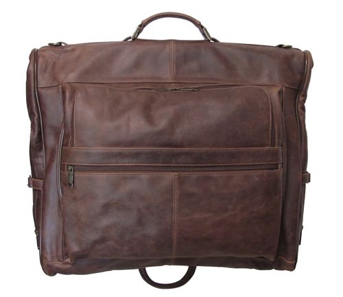 Amerileather Terrazzo Brown Three-suit Leather Garment Bag (#2435-5)
