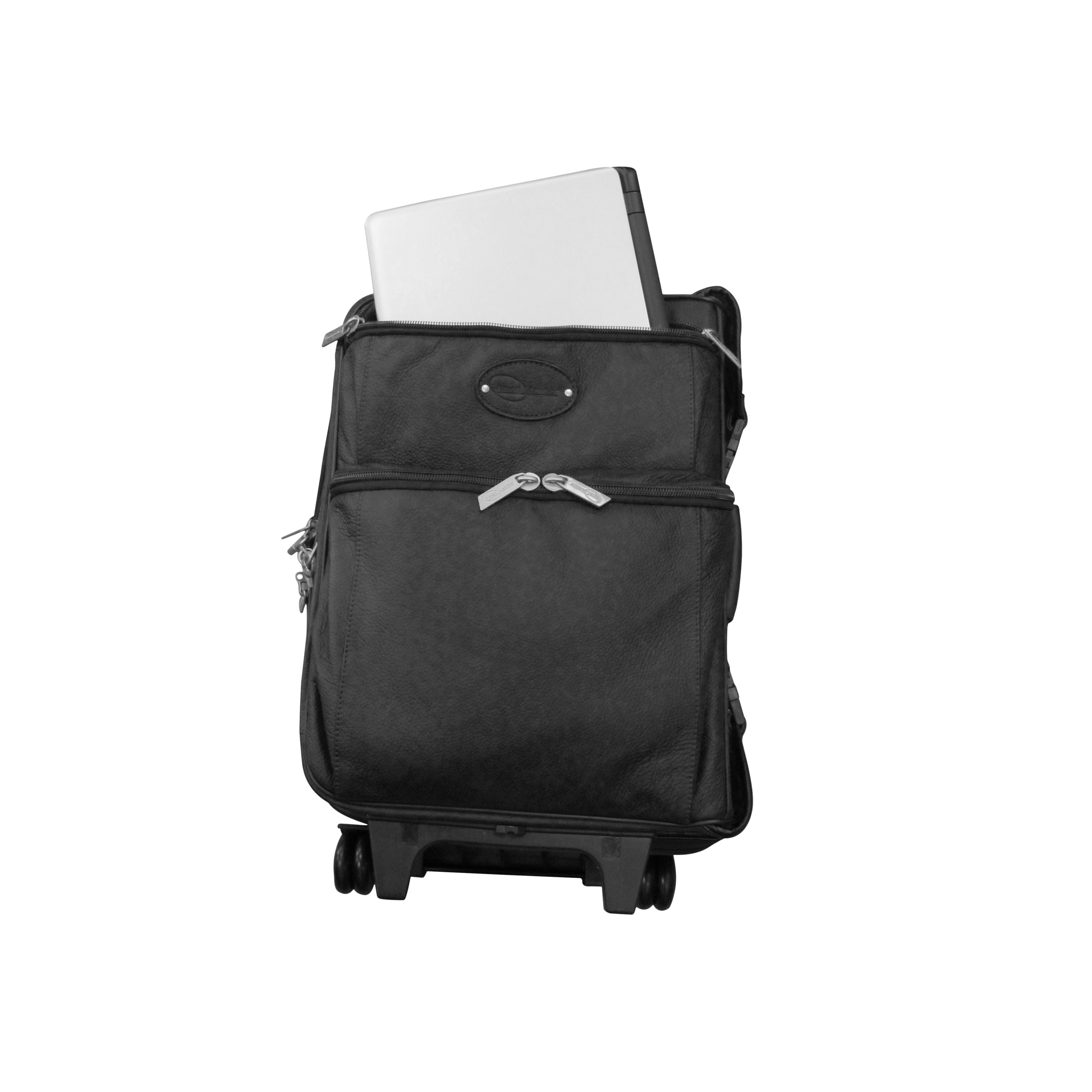 Amerileather Black Leather Novix Garment Bag