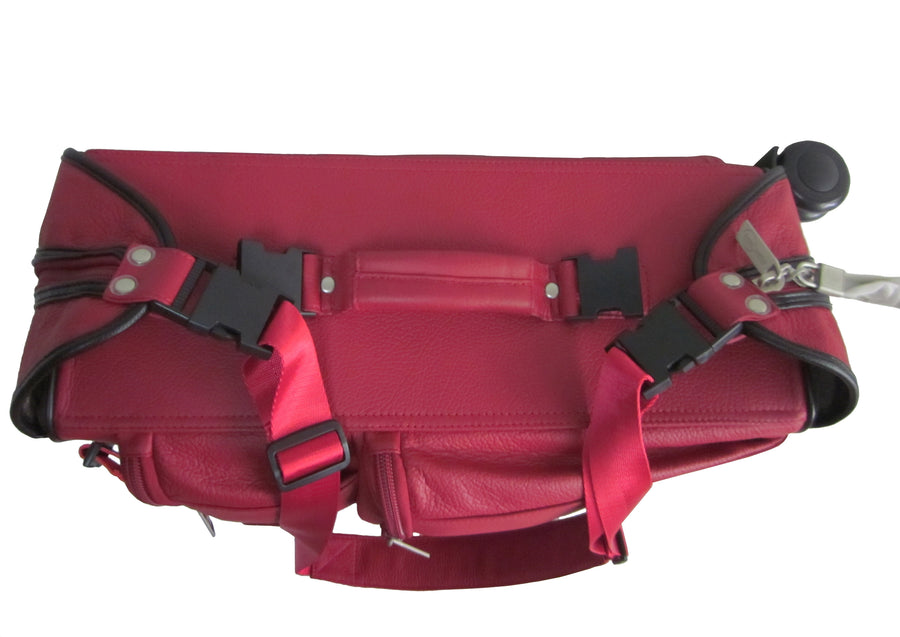 Amerileather Red Leather Novix Garment Bag (#2460-1)