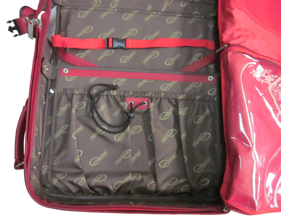 Amerileather Red Leather Novix Garment Bag (#2460-1)