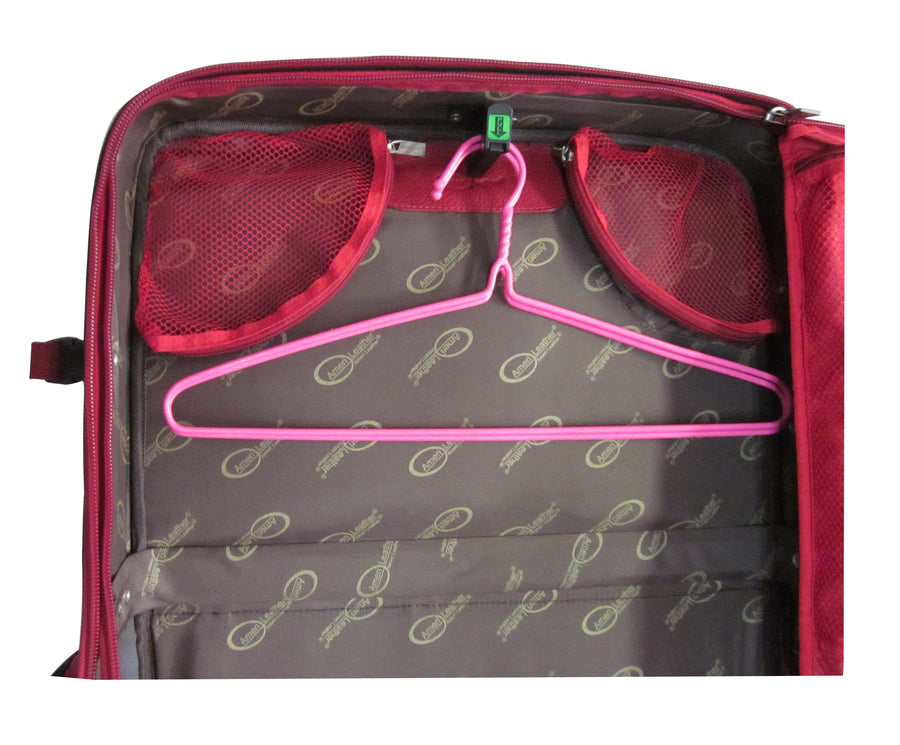 Amerileather Red Leather Novix Garment Bag (#2460-1)