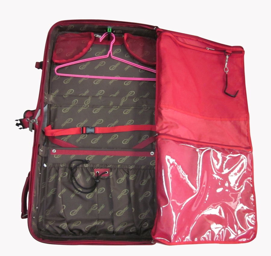 Amerileather Red Leather Novix Garment Bag (#2460-1)