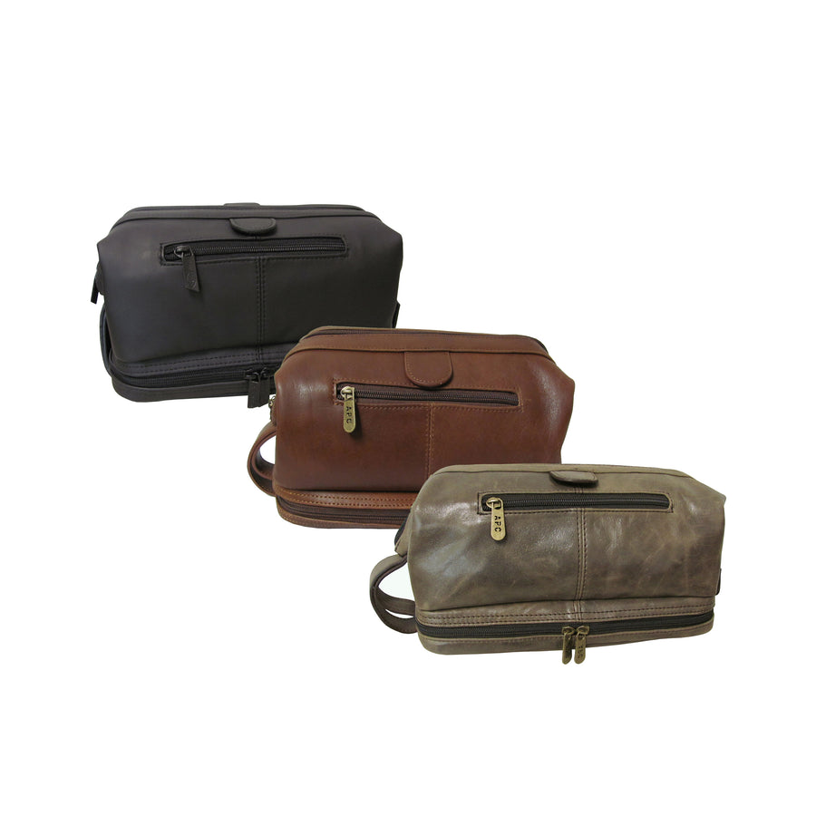 Amerileather Leather Toiletry Bag (#26-023)