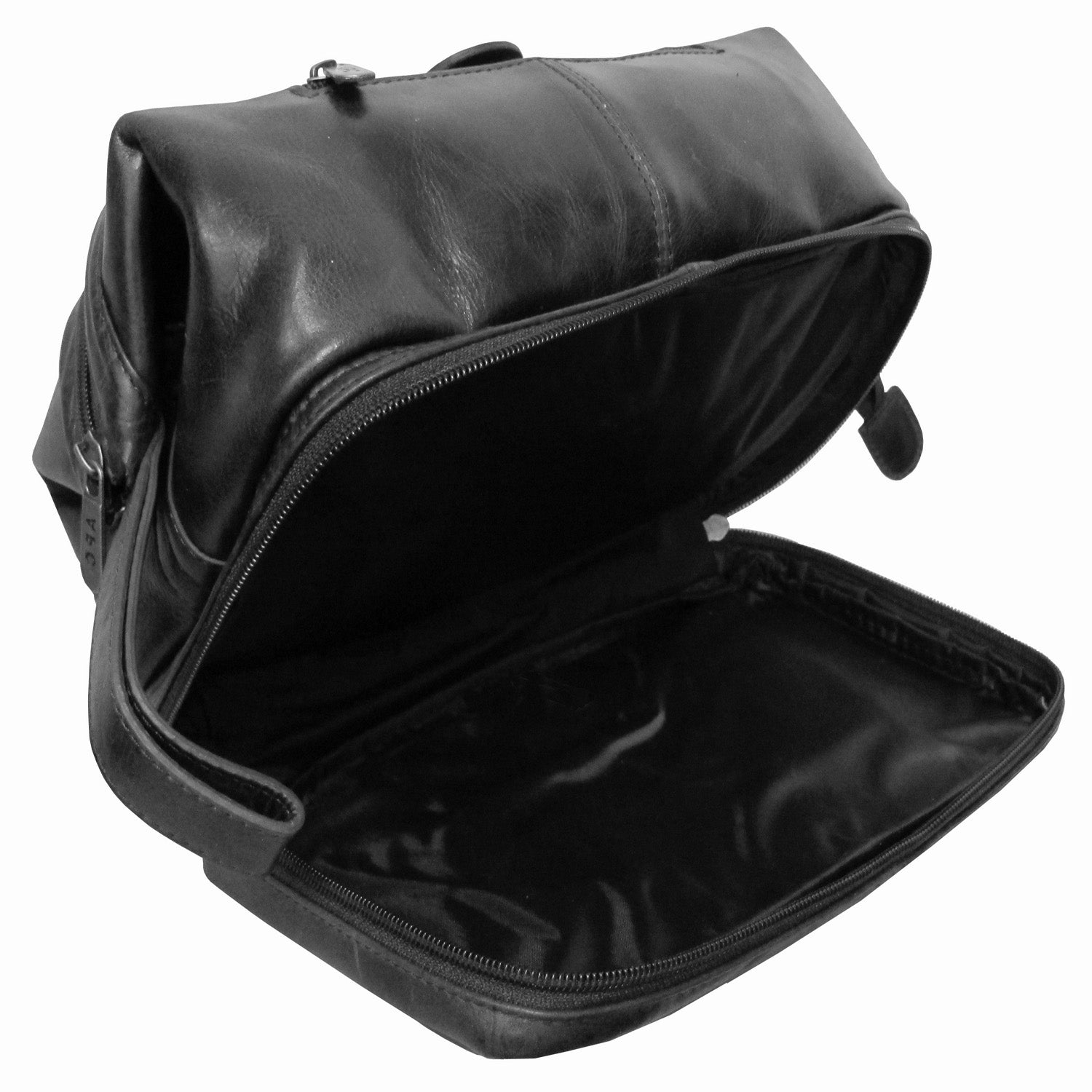 Amerileather Leather Toiletry Bag, Black Amerileather Leather Toiletry Bag, Black