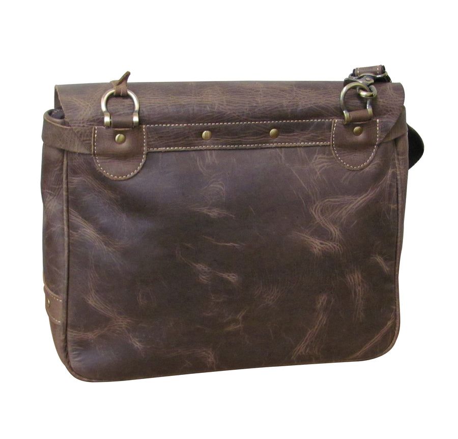 Amerileather Vintage Flapover Messenger Brief (#2700-7)