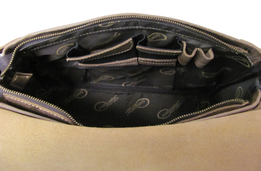 Amerileather Vintage Flapover Messenger Brief (#2700-7)