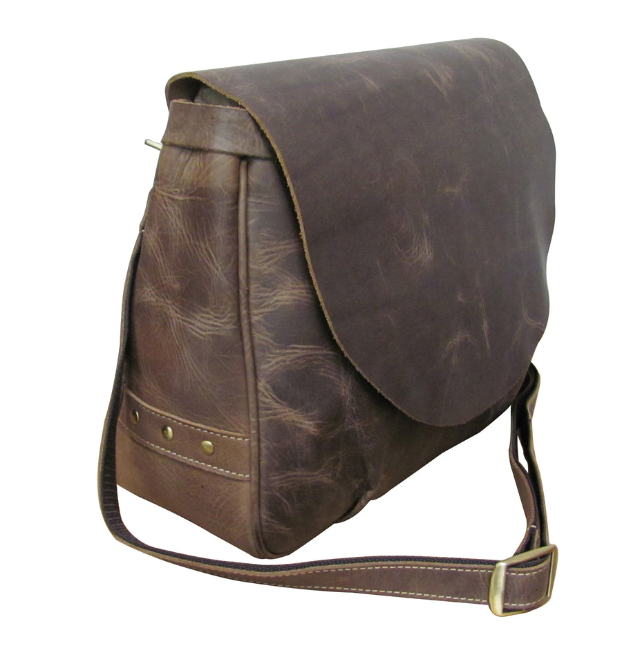 Amerileather Vintage Flapover Messenger Brief (#2700-7)