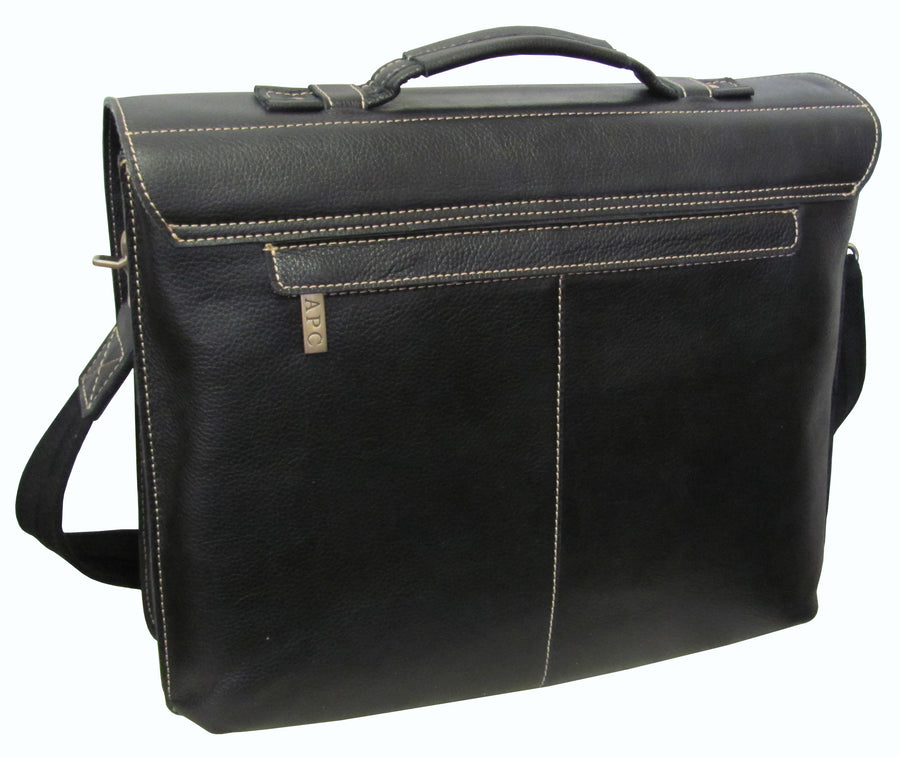 Classical Leather Organizer Briefcase (#2750-02)