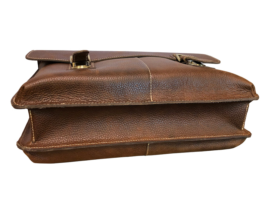 Classical Leather Organizer Briefcase (#2750-02)