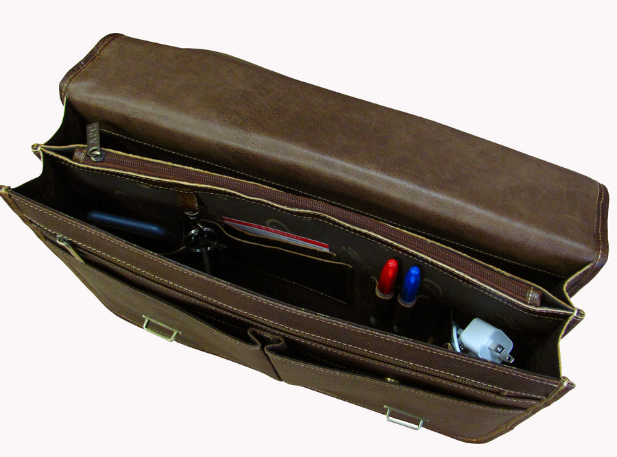 Traditional Double Slip-in Executive Briefcase (#2760-02)