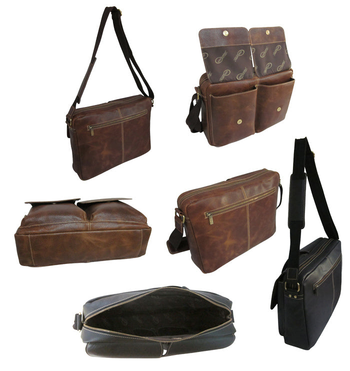 Dual Flap Leather Brief (#2830-02)
