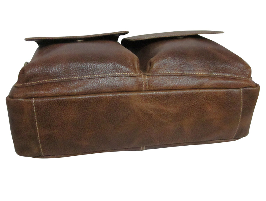 Dual Flap Leather Brief (#2830-02)