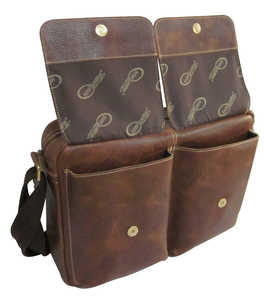 Dual Flap Leather Brief (#2830-02)