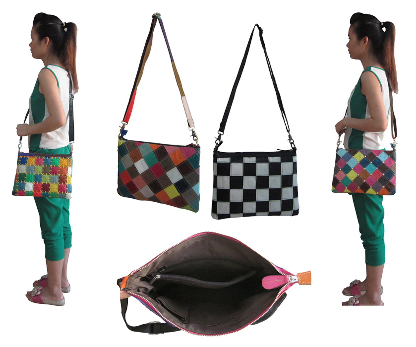 AMERI　RECT MULTI SHOULDER BAG Amerileather Zigzagger Shoulder Bag (#535-079)