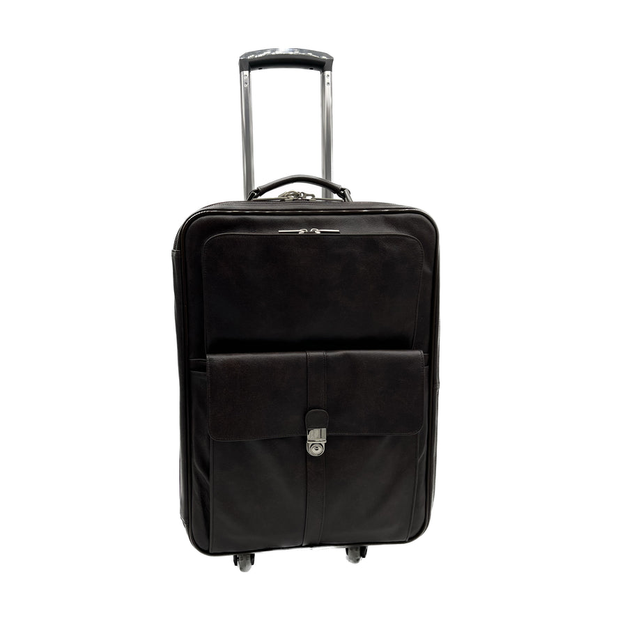 Amerileather Chestnut Leather Carry-on Pullman (#608-8)